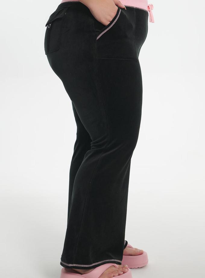 Plus-Size Sweetheart Cotton Velour Track Pants Same Day Delivery