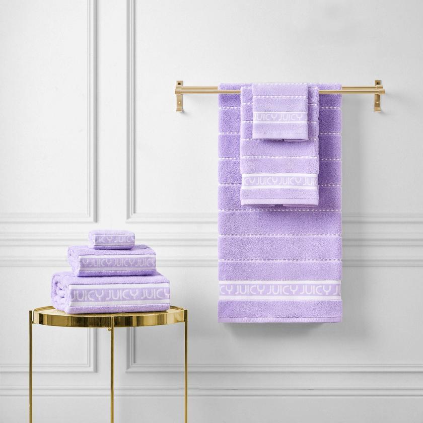 Plush Stripe Bath Towel Set Free shipping