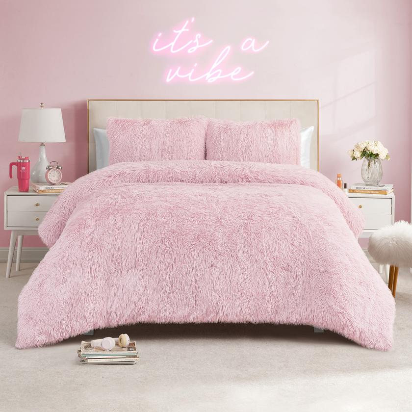 Shaggy Faux Fur Comforter Set High Quality