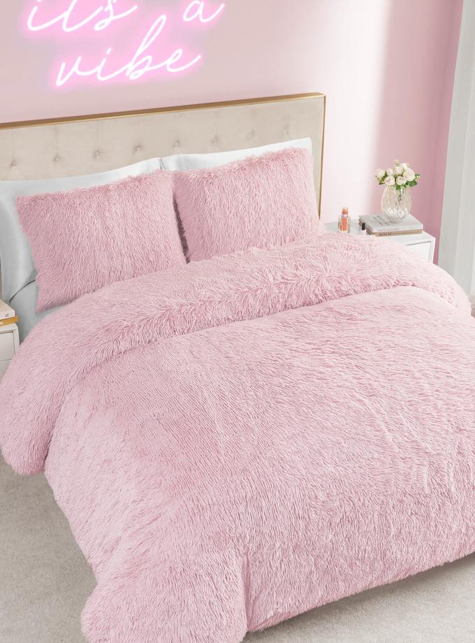 Shaggy Faux Fur Comforter Set High Quality