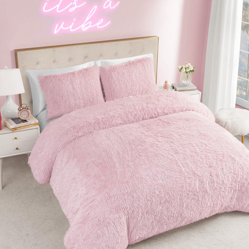 Shaggy Faux Fur Comforter Set High Quality