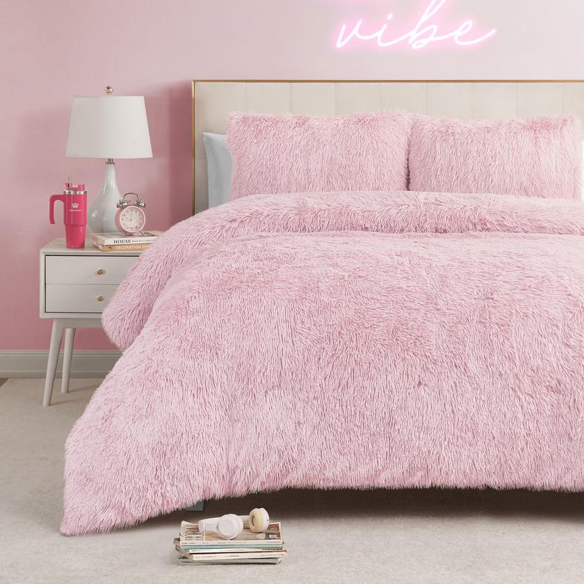 Shaggy Faux Fur Comforter Set High Quality