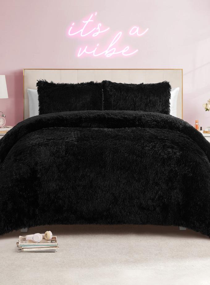 Shaggy Faux Fur Comforter Set On Sale