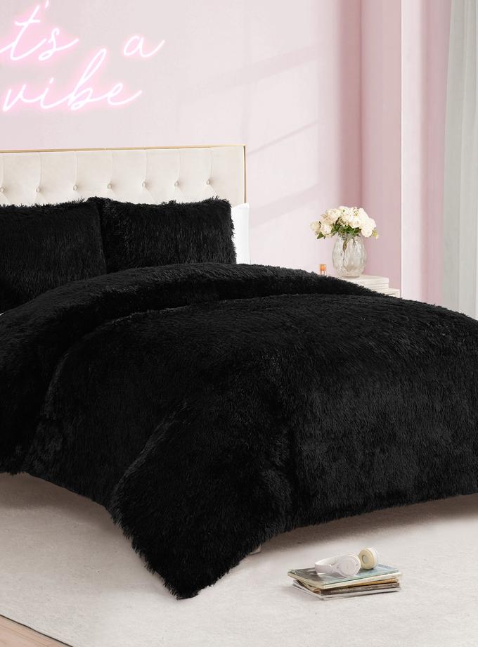 Shaggy Faux Fur Comforter Set On Sale