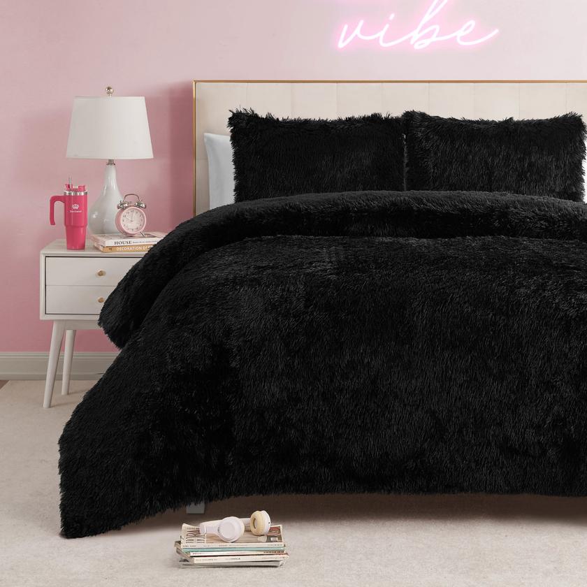 Shaggy Faux Fur Comforter Set On Sale