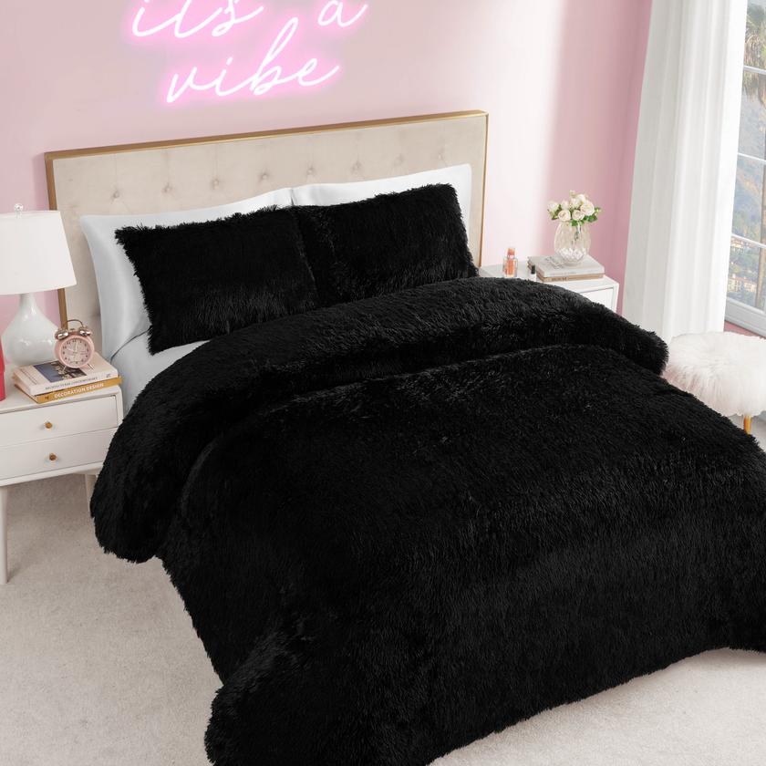 Shaggy Faux Fur Comforter Set On Sale