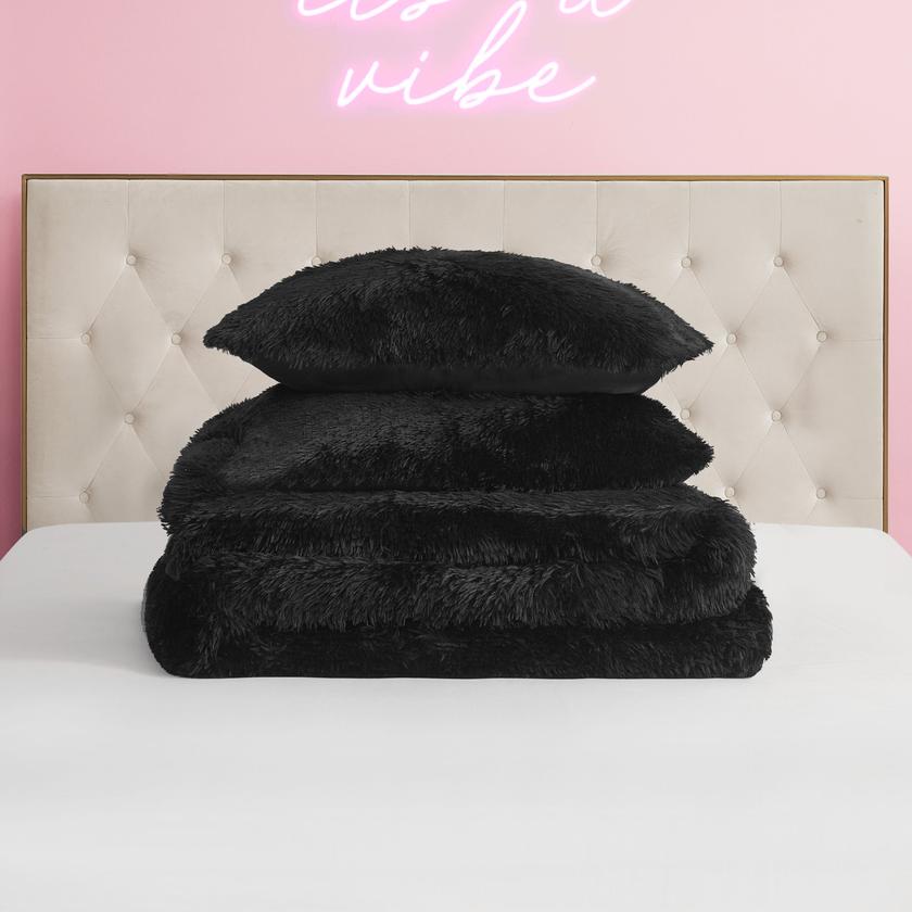 Shaggy Faux Fur Comforter Set On Sale