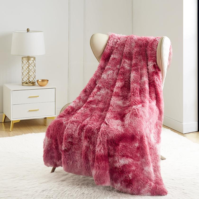 Shaggy Faux Fur Plush Blanket On Sale