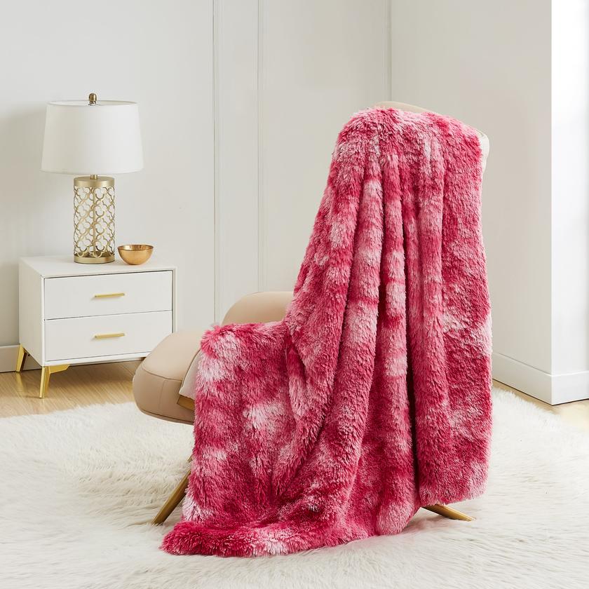 Shaggy Faux Fur Plush Blanket On Sale