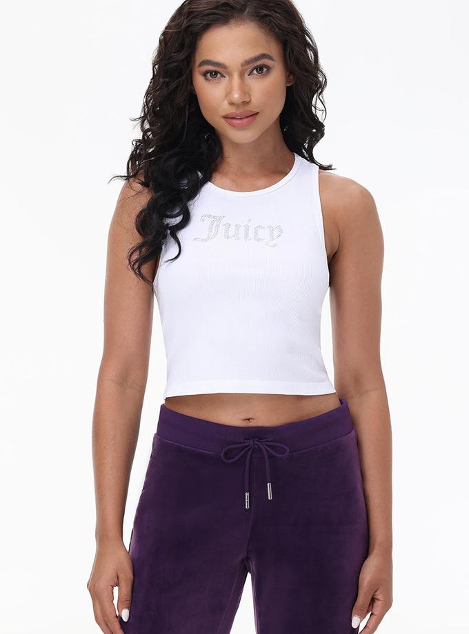 Small Bling High Neck Crop Tank Best Price