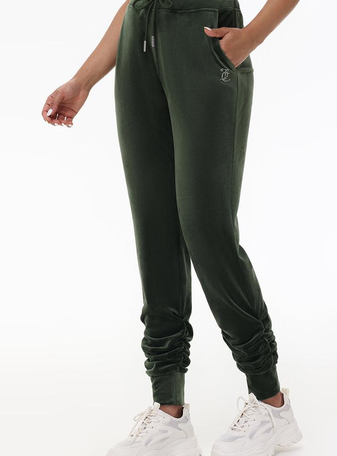 Small Bling Ruched Velour Jogger Same Day Delivery