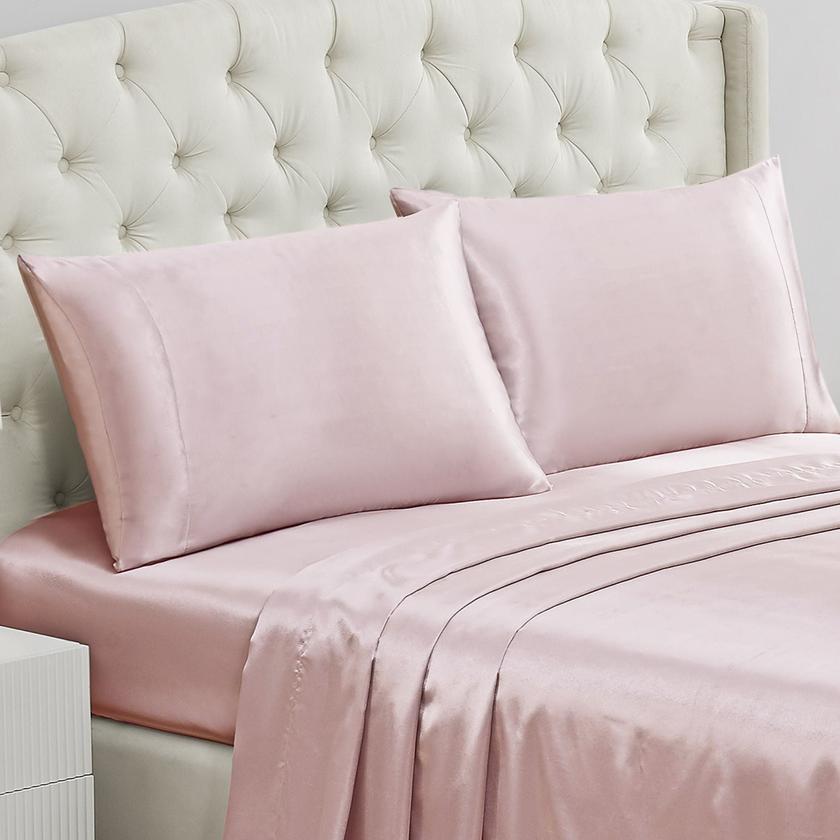 Solid Satin Pillow Case Set Best Buy