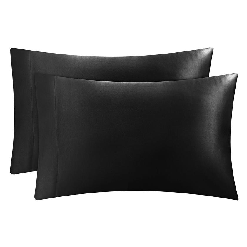 Solid Satin Pillow Case Set Free shipping