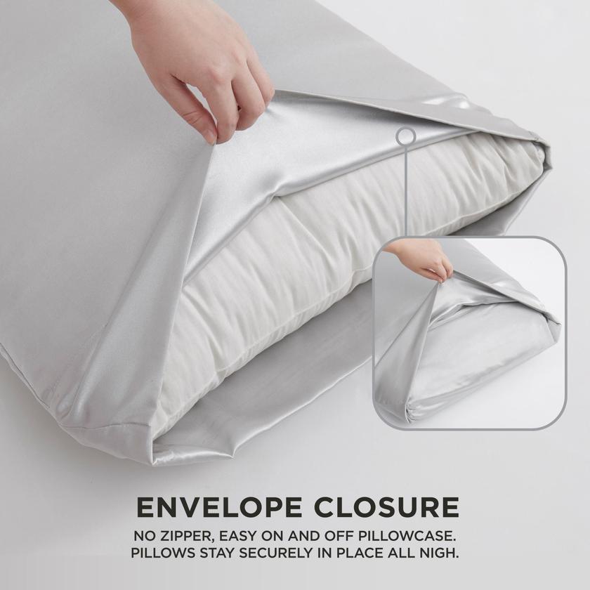 Solid Satin Pillow Case Set On Sale