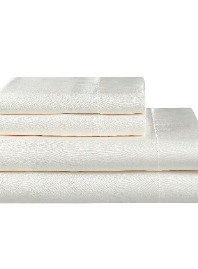 Solid Satin Sheet Set On Sale