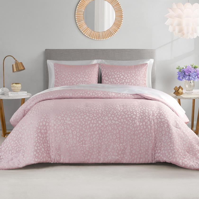 Sparkle Cheetah Jaquard Comforter Set On Sale