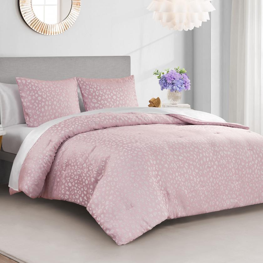 Sparkle Cheetah Jaquard Comforter Set On Sale