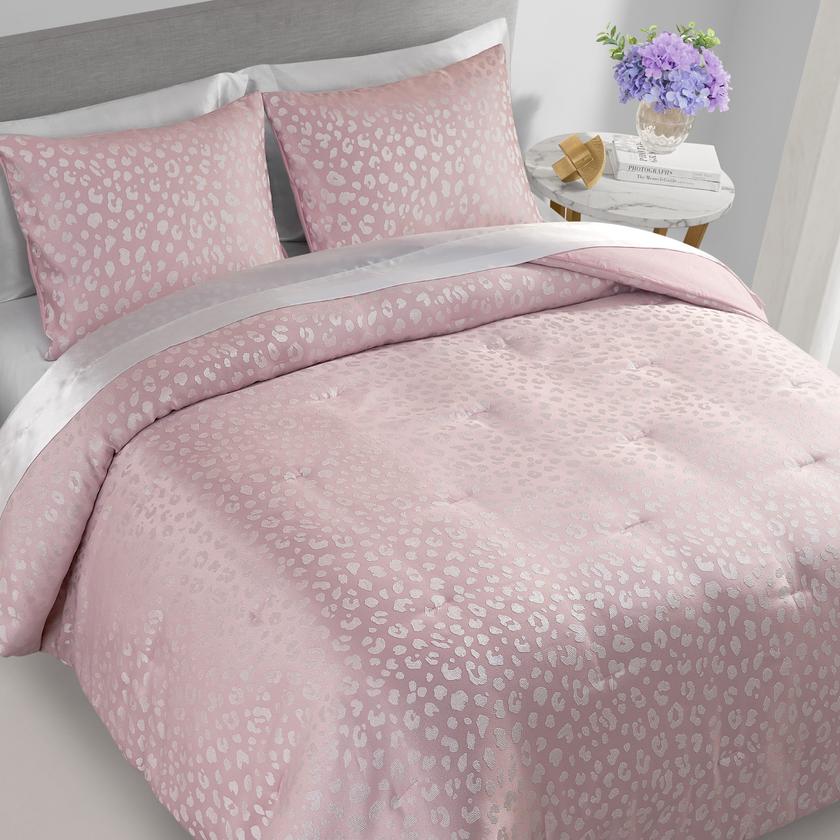 Sparkle Cheetah Jaquard Comforter Set On Sale