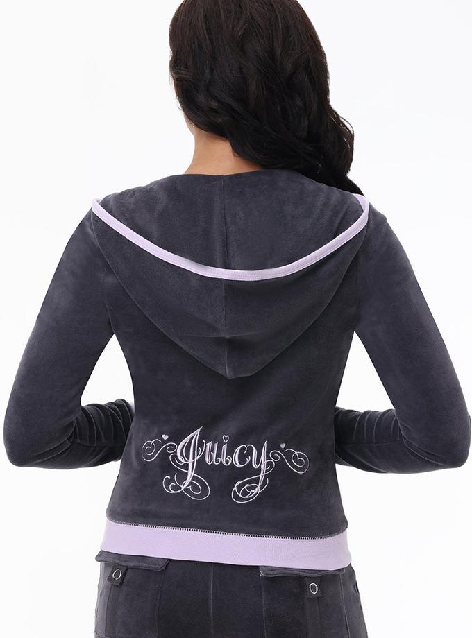 Sweetheart Cotton Velour Hoodie Free shipping