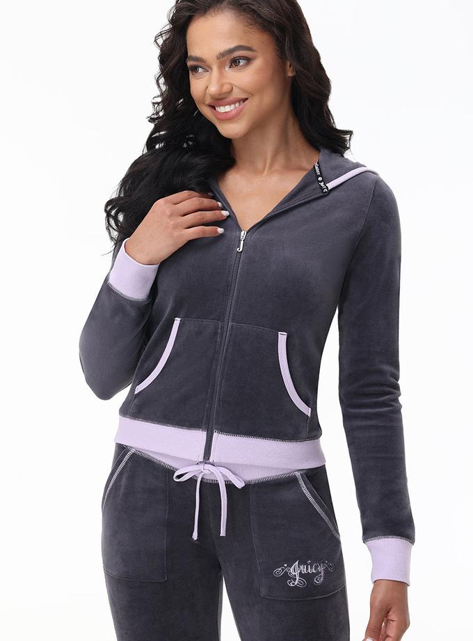 Sweetheart Cotton Velour Hoodie Free shipping