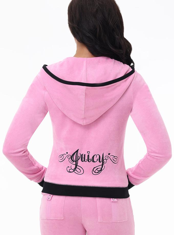 Sweetheart Cotton Velour Hoodie Same Day Delivery