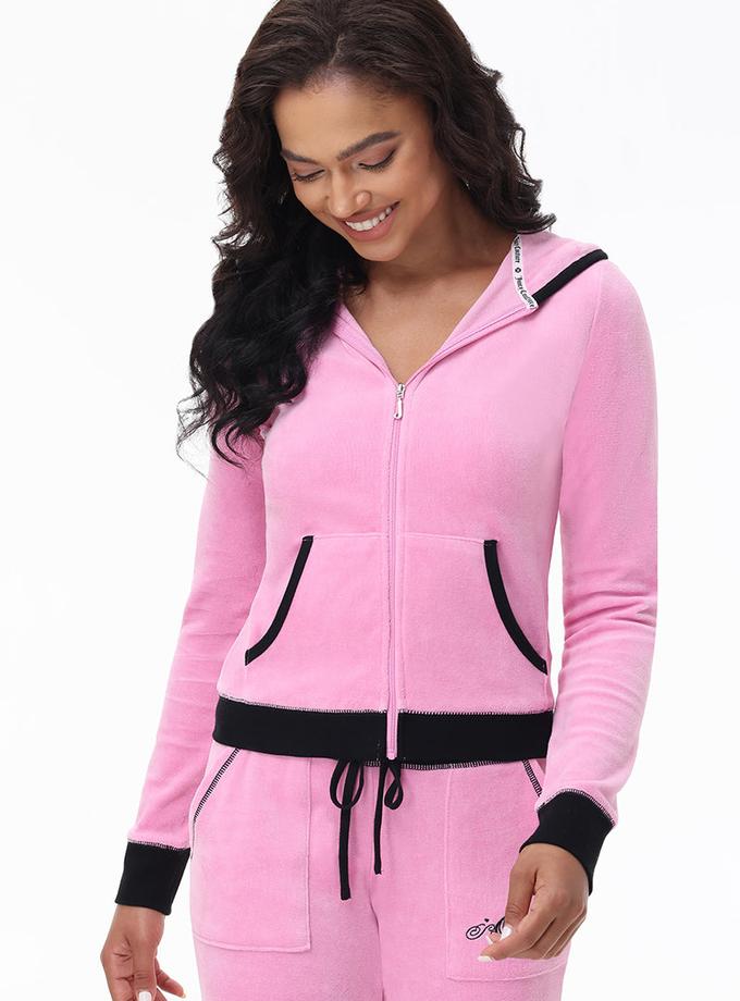 Sweetheart Cotton Velour Hoodie Same Day Delivery