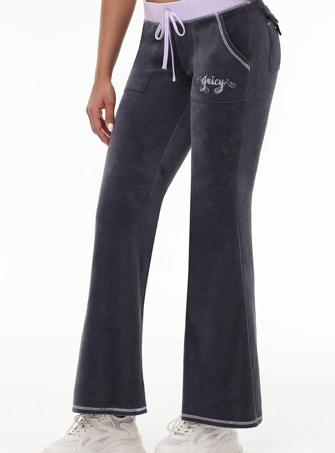 Sweetheart Cotton Velour Track Pants On Sale