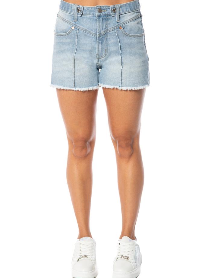 V-Front Shorts with Raw hem On Sale