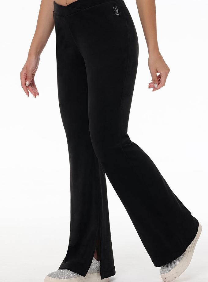 Velour Flare Pant With Slit High Quality