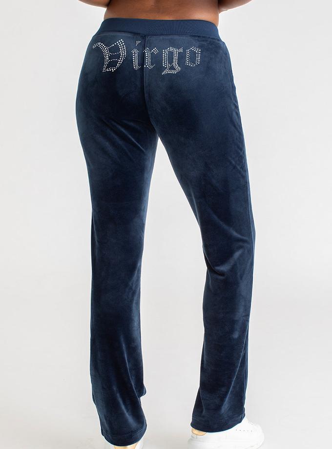 Virgo Big Bling Velour Track Pants High Quality