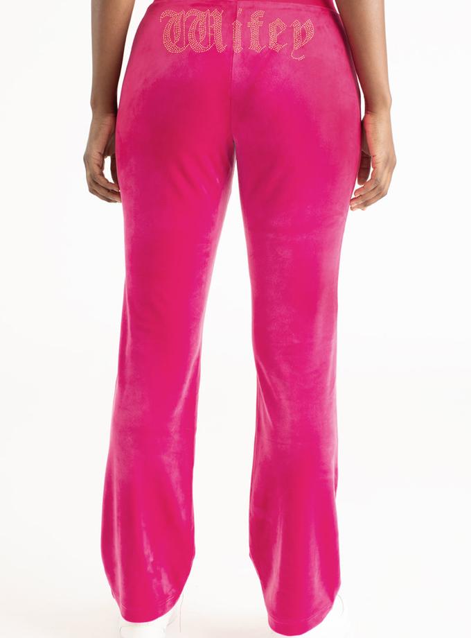 Wifey Big Bling Velour Track Pants Best Price