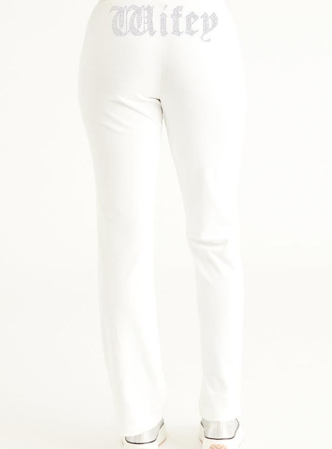 Wifey Big Bling Velour Track Pants High Quality